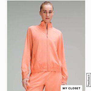 Like New lululemon Adapted State Track Jacket, sz 12, Coral Kiss